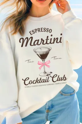 Rustee Clothing - ESPRESSO MARTINI RIBBON GRAPHIC BRUSHED SWEATSHIRTS