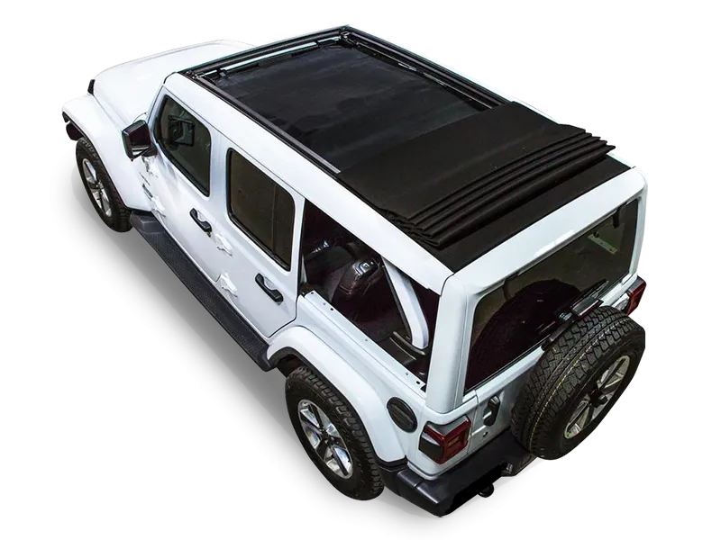 SPIDERWEBSHADE Power Top Shade, 4-Door Sky-One-Touch-Top Only, Black for 18-up  Jeep Wrangler JL Unlimited