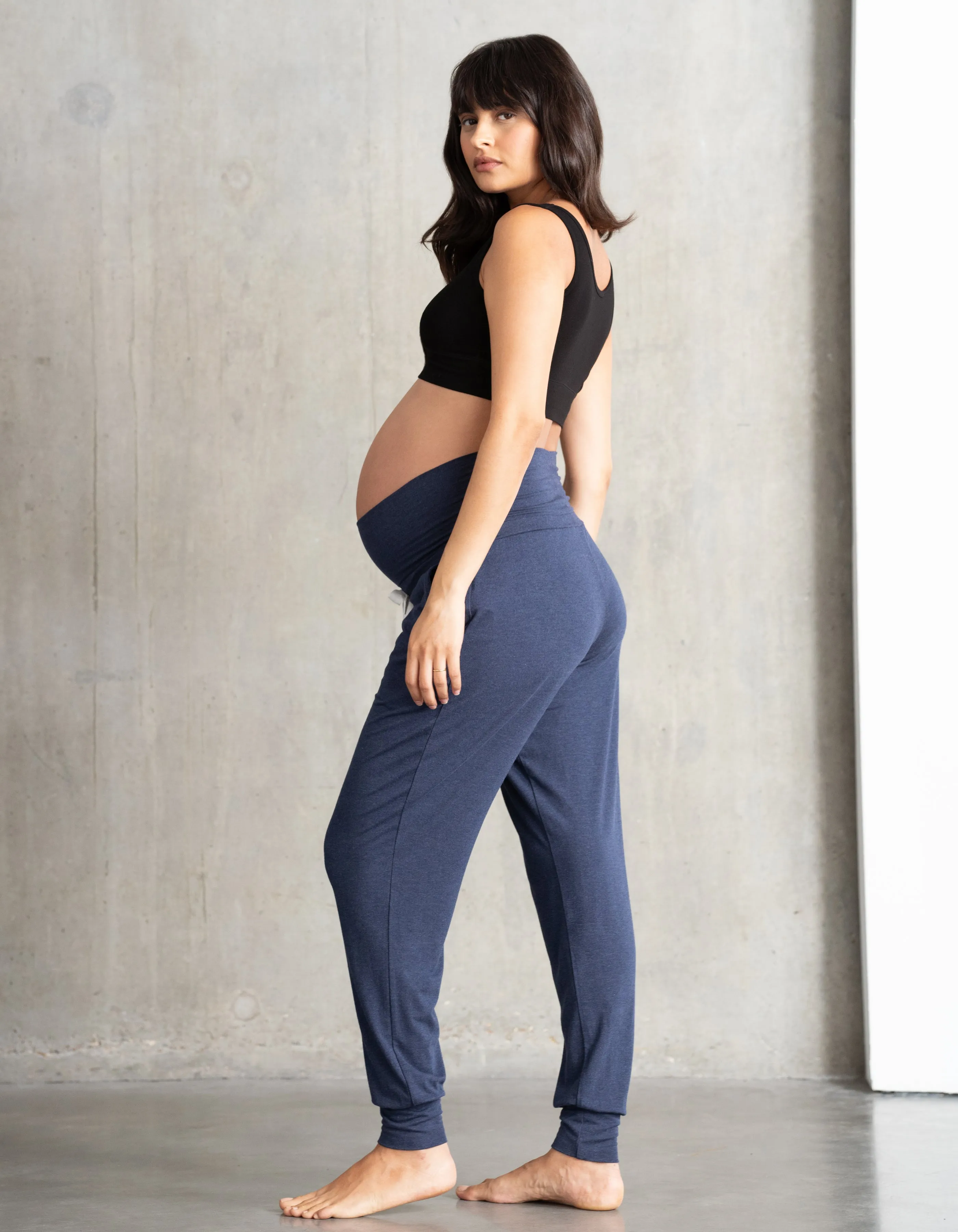Twin Pack Maternity Lounge Pants – Navy   Sage