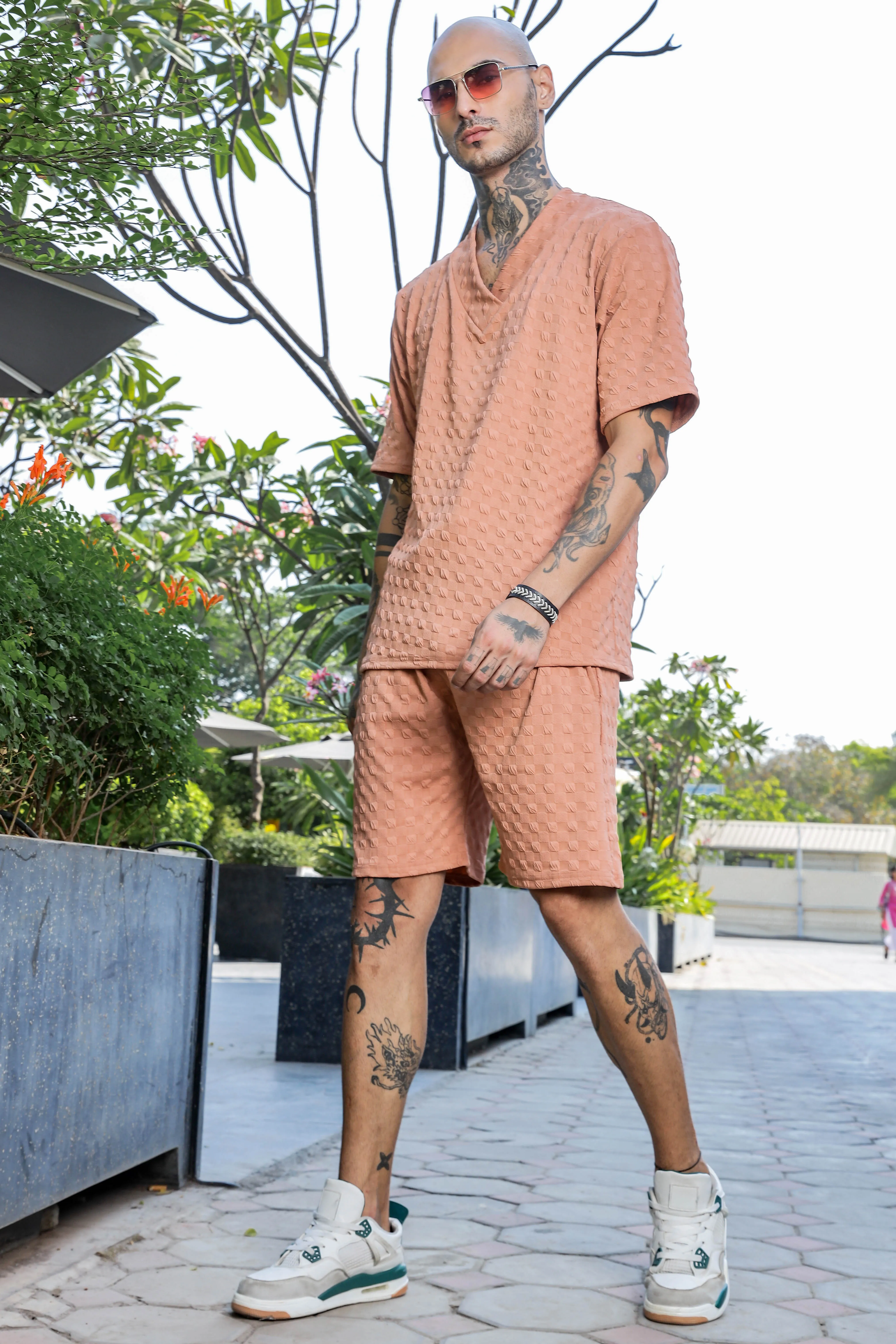Unisex Brown Casual Wear Knitted All-Day Comfort Shorts