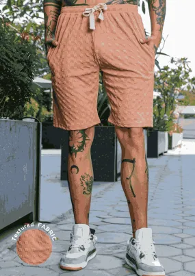 Unisex Brown Casual Wear Knitted All-Day Comfort Shorts