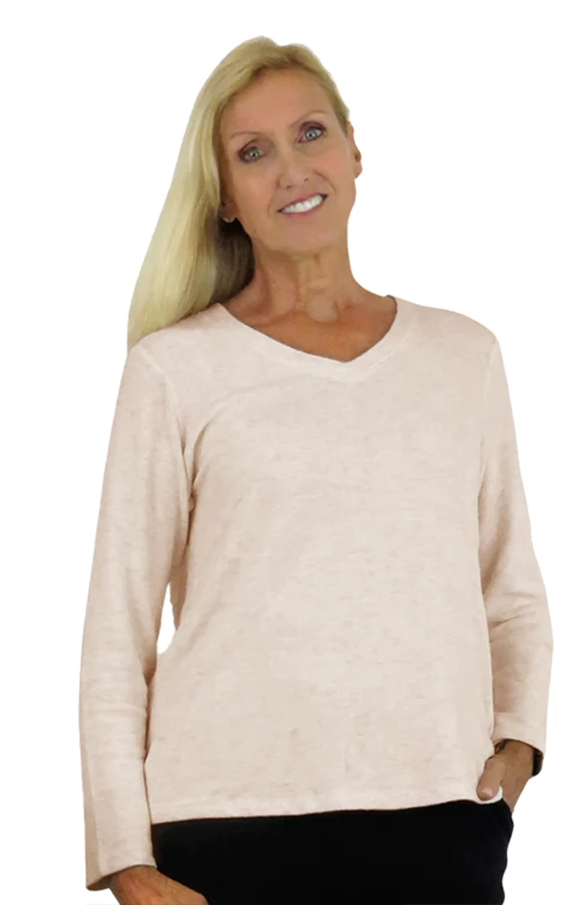 V-Neck Comfort Collection Long Sleeve Top