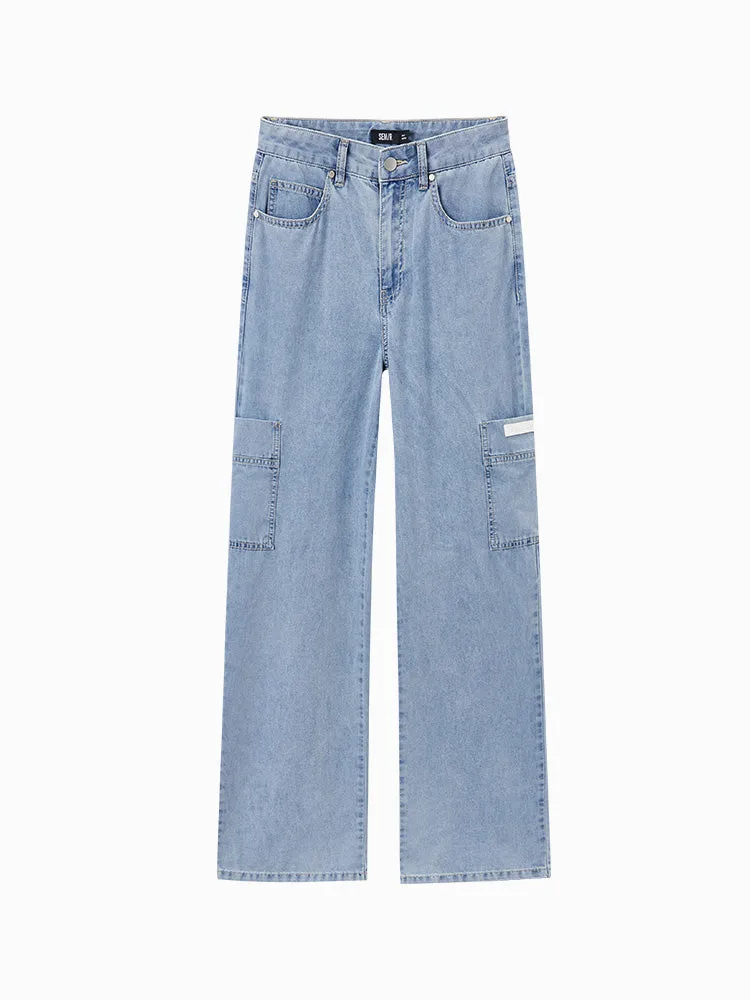 Women's Denim Comfortable Cool Antibacterial Wide Pants