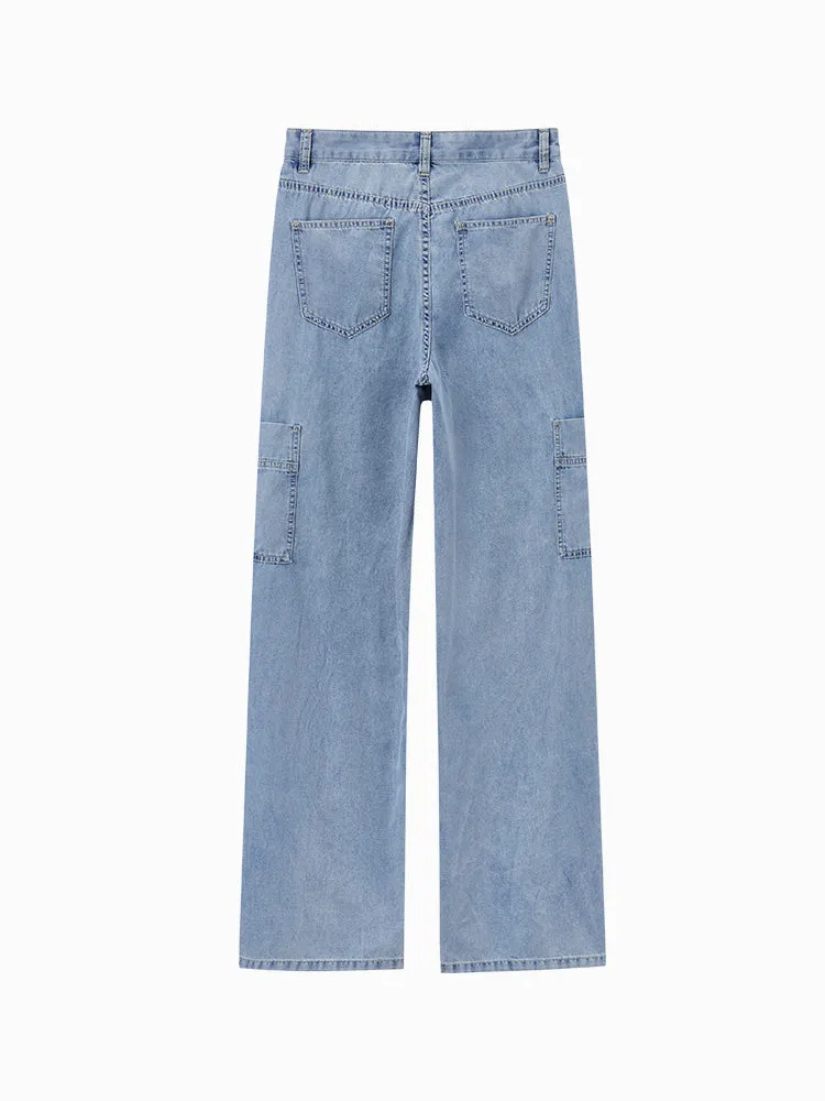 Women's Denim Comfortable Cool Antibacterial Wide Pants